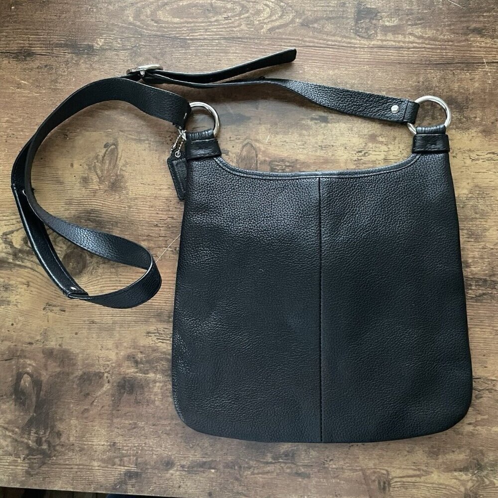 Coach Penelope Slim Crossbody Shoulder Bag Black Pebbled Leather B1168-F16533 - Picture 8 of 13